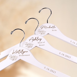 Personalized Bride Hanger - Wedding Hanger - Bridesmaid Hangers - Wooden Engraved Hanger - Bridal Dress Hanger - Wedding Name Hangers