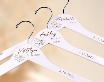 Personalized Bride Hanger - Wedding Hanger - Bridesmaid Hangers - Wooden Engraved Hanger - Bridal Dress Hanger - Wedding Name Hangers