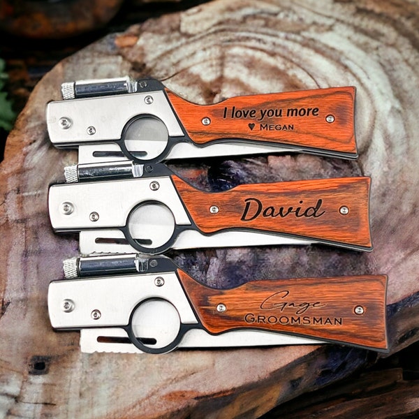 Engraved Knife with LED light, pocket knife, Personalized knife, folding knife, gift for him, Fathers Day Gift, Gift for Boyfriend