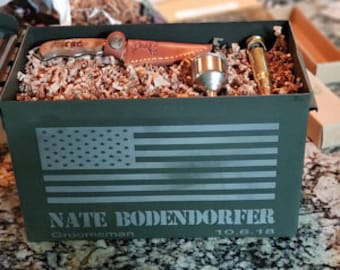 Ammunition Box/Ammunition Crate/Ammo box for Groomsman/Best Man Gift Box/Custom Mens Gift/Mens Gift Idea/Groomsman Gifts/Groomsman Gift Box/