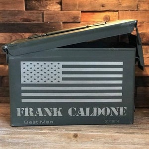 Personalized Ammo Can/Groomsman Gifts/Best Man Gifts/Hunter Ammo Box/Ammunition Can/Ammunition Case/Groomsman Set/Groomsman Gift/ image 1