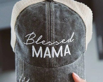 Mama Hat, Blessed Mama, Gifts for mom, Mama Gifts, Mom Hat, #Momlife
