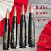 Valentines Day Gift, Gift for Him, One Engraved Black .50 Cal Bullet Personalized Bottle Openers.Dad Gift.
