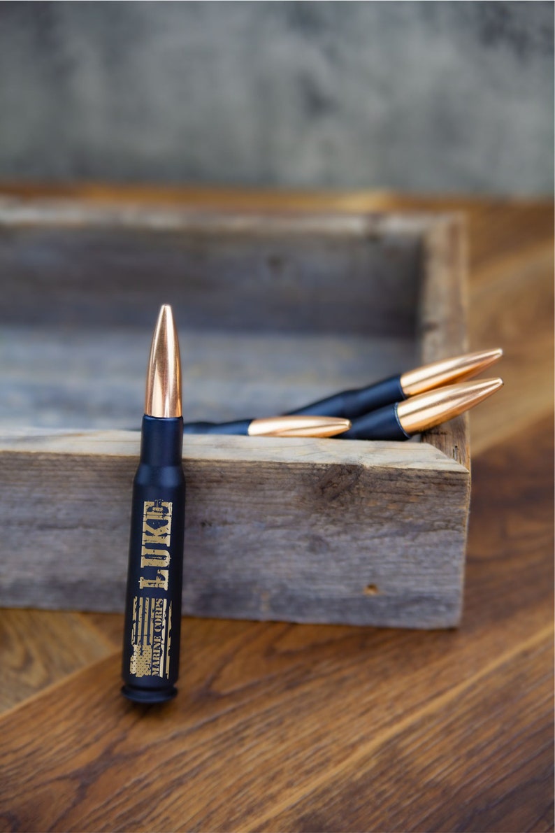 Groomsmen Gifts Engraved Black .50 Caliber Bullet Bottle Opener Personalized Father of the Bride Gift Father of the Groom Gift Best Man image 7