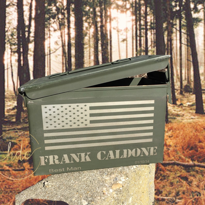 Personalized Ammo Can/Groomsman Gifts/Best Man Gifts/Hunter Ammo Box/Ammunition Can/Ammunition Case/Groomsman Set/Groomsman Gift/ image 3