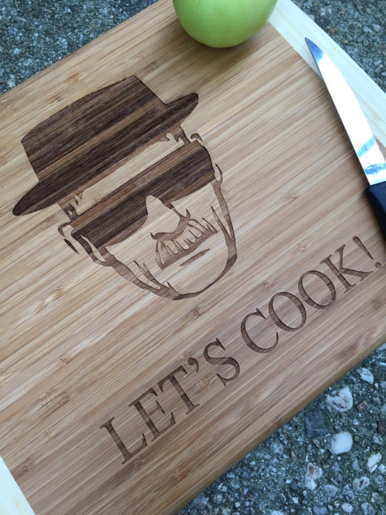 Heisenberg Bamboo Cutting Board: Breaking Bad Inspired, Personalized bild 2