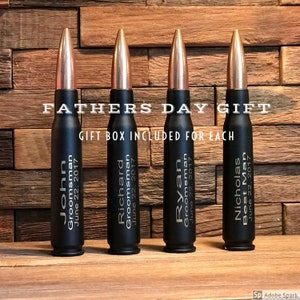 Father Day Gift. One Engraved Black .50 Cal Bullet Personalized Bottle Openers.Dad Gift.Father of the Bride Gift. Bridal Party Gift