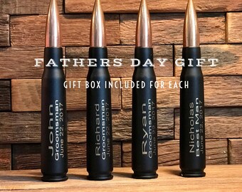 Father Day Gift. One Engraved Black .50 Cal Bullet Personalized Bottle Openers.Dad Gift.Father of the Bride Gift. Bridal Party Gift