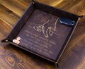 Personalized Father’s Day Valet Tray – Empty Your Pockets Daddy Tray – Custom Leather Catchall from Kids – Gift for Dad from Son or Daughter