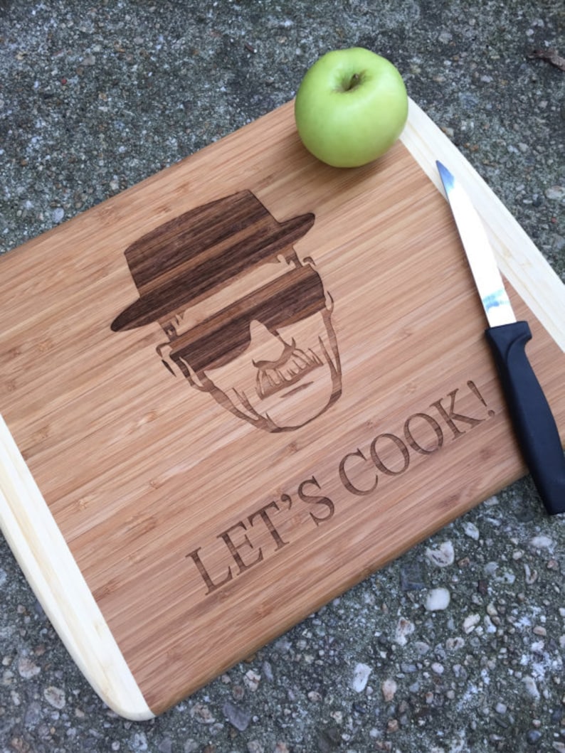Heisenberg Bamboo Cutting Board: Breaking Bad Inspired, Personalized bild 1