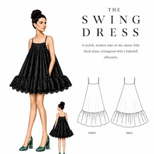 The Swing Dress - Digital PDF sewing Pattern and tutorial (ENGLISH)