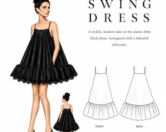 Swingkleid – Digitales PDF-Schnittmuster und Anleitung (ENGLISCH)