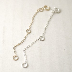Extender chains - necklace chain extenders - sterling silver - gold filled - two inches