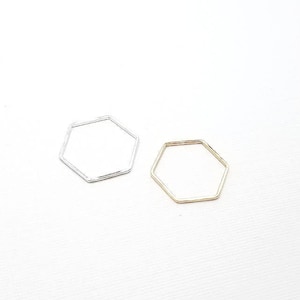 Dunne stapelringen - geometrische zeshoekige ringen - zilvergoud - gehamerde ringen - minimaal delicaat