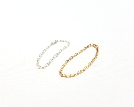Chain Ring Gold Chain Ring Silver Chain Ring Thin | Etsy