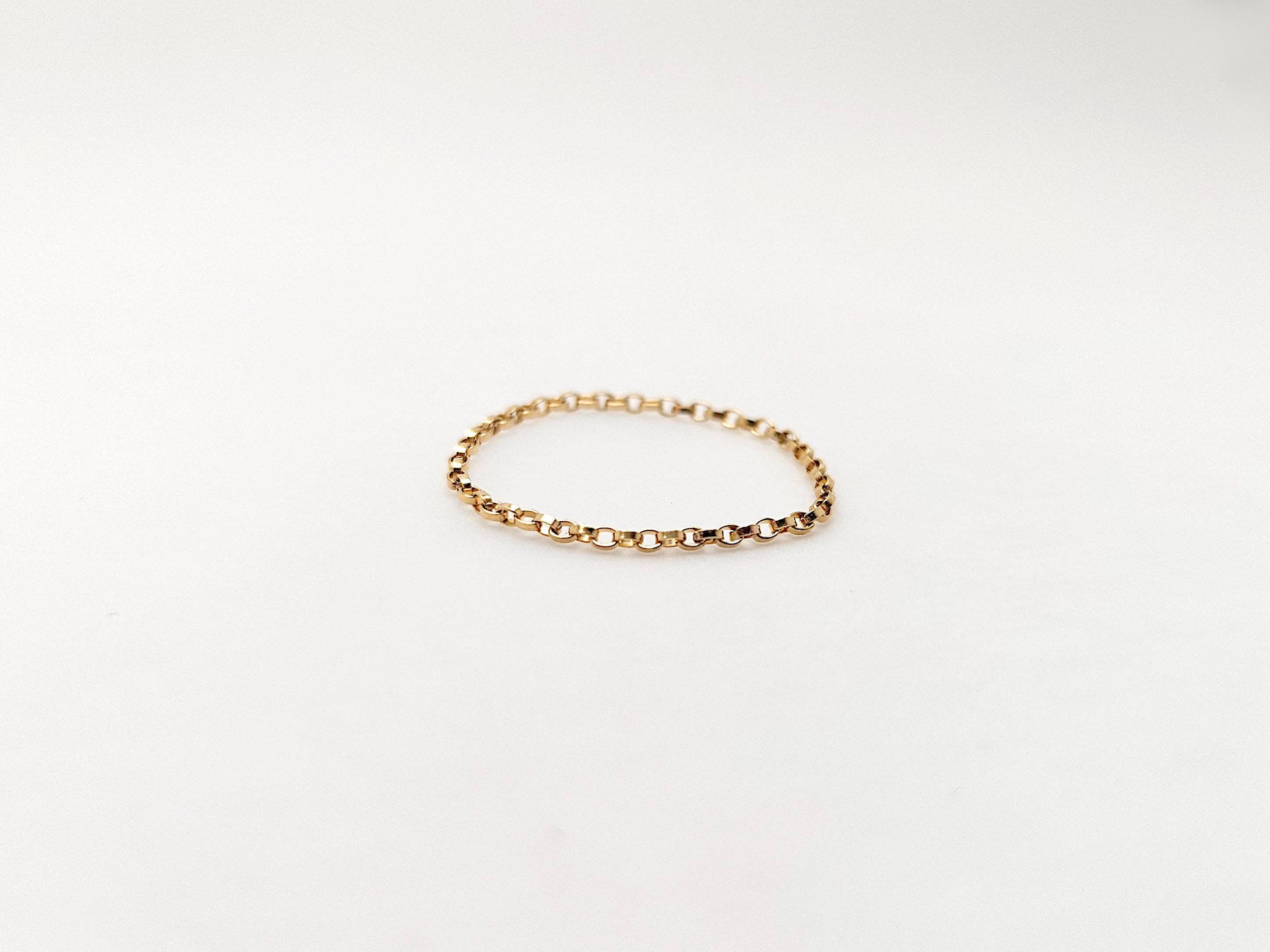 Rolo Chain Ring - Silver Chain Ring - Gold Chain Ring - Dainty Chain ...