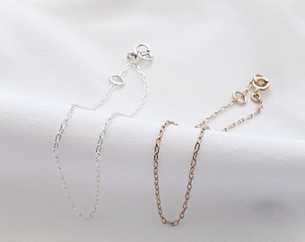 Pulsera de cadena - pulsera de cadena dorada - pulsera de cadena plateada - cadena minimalista - cadena sencilla - pulsera fina y delicada - ilusión