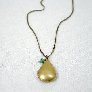 Vintage Medium Teardrop Locket Necklace