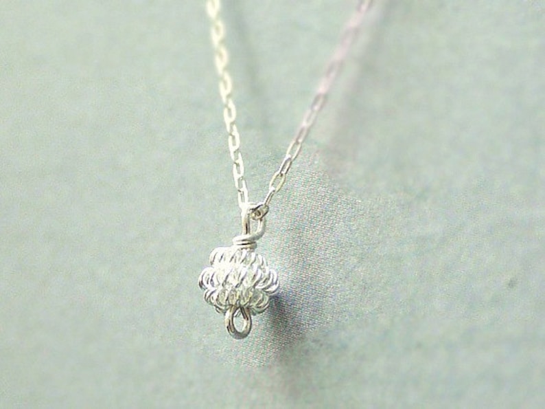 Tiny Silver Charm Necklace Silver Charm on Sterling Silver Etsy