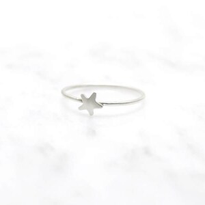 Silver Star Ring - Tiny Star - Sterling Silver - Twinkle Little Star ...