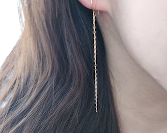 Pendientes de cadena colgantes - Pendientes de cadena - Pendientes de línea - Pendientes fluidos - Illusy