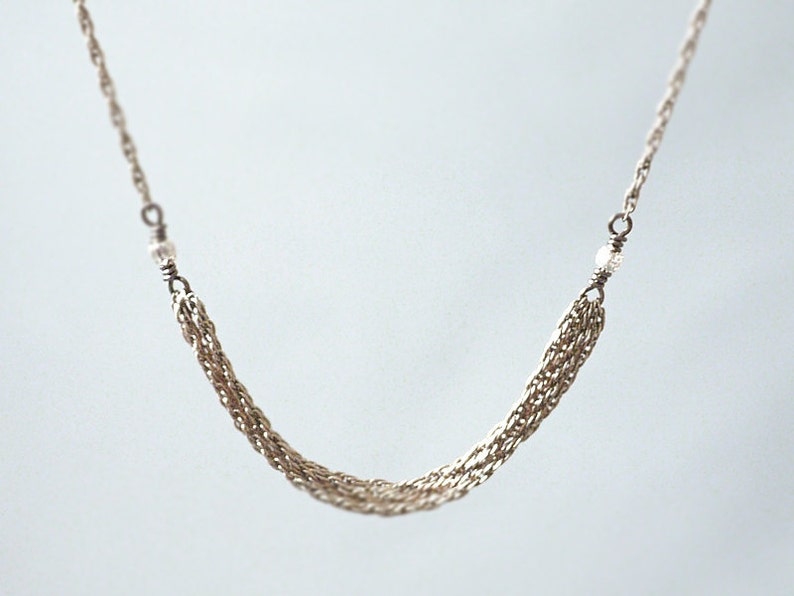 Long Strand Necklace Versatile Brass Necklace Modern Etsy