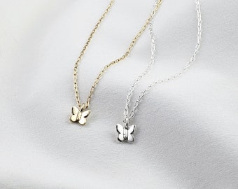 Collar de mariposa pequeña - mariposa delicada - colgante de mariposa diminuto - collar de alas - joyería minimalista - ilusoria