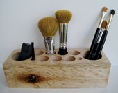 Natural Rustic Mahogany Wood Up Cycled Desk Caddy Office Organizer Pencil Small Tool Holder or Makeup Organizer - Taiphoon