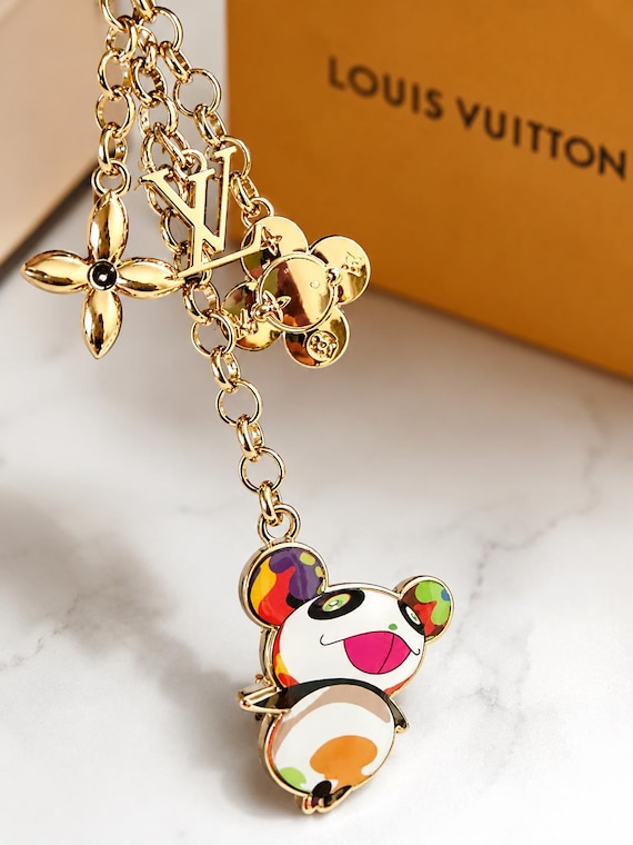 Authentic Louis Vuitton Gold Bag Charm Keychain with … - Gem