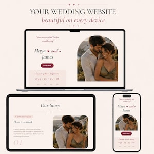 Personalized Wedding Website, Digital Wedding Invitation, RSVP Website, Wedding Website, Mobile Wedding Invite, Wedding RSVP