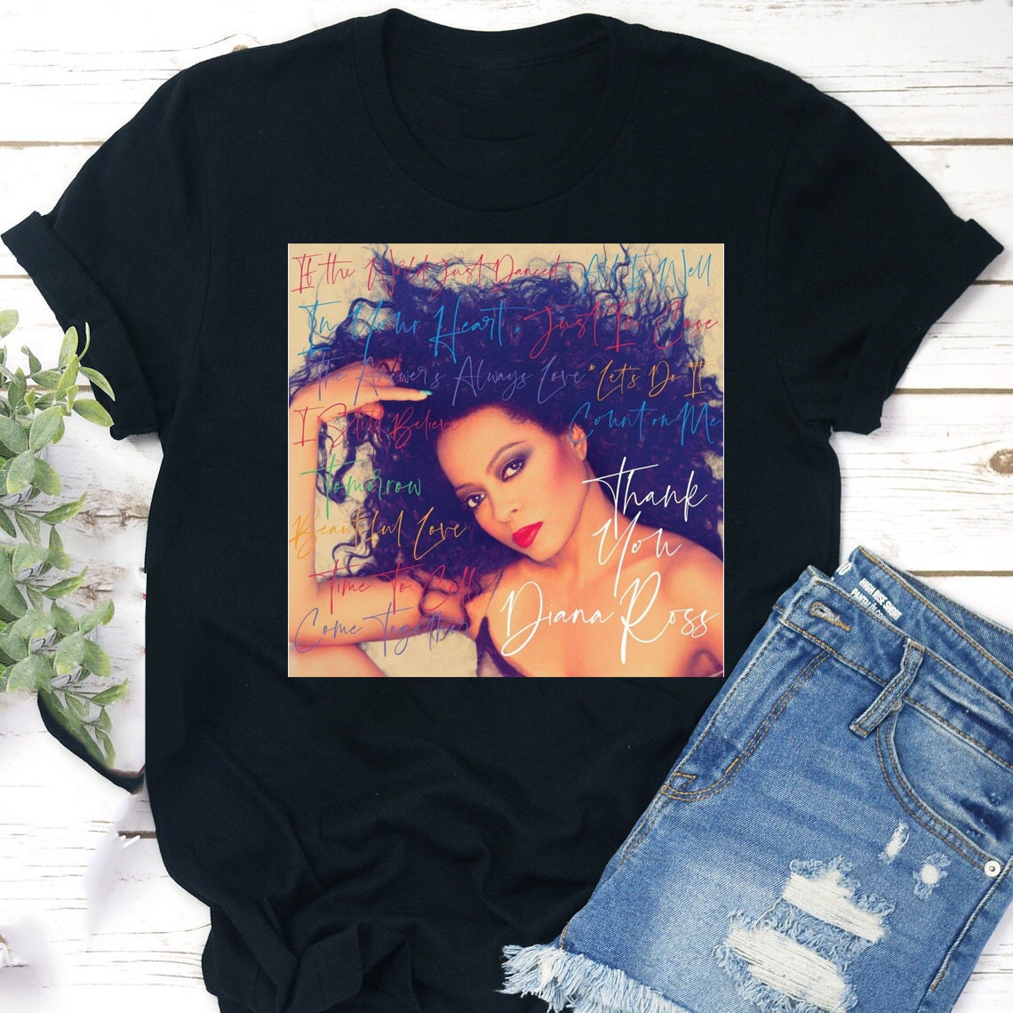 Discover Diana Ross Shirt, Vintage 80s Diana Ross Shirt Eaten Alive Tour 1986