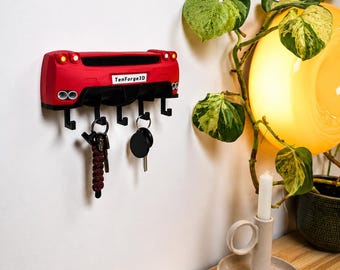 Car Key Holder for the Wall – Sports Car Design – Men's Gift for Cars & Motorsport