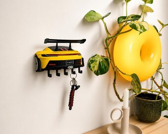 Personalized sports car key holder, custom wall key holder, car lover gift for him