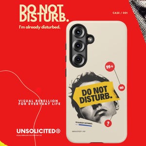 Do Not Disturb Collage Face Phone Case, iPhone & Samsung Case, Aesthetic Statement Cover, Trendy Graphic Art Gift