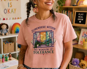 Window of Tolerance Boxy Shirt | EMDR Therapist Shirt | Trauma Therapist Gift | Therapist T-Shirt | Mental Health Counselor Tee