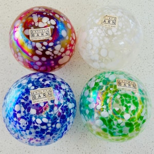 Vintage Handblown Pottery Barn Art Glass Globe Oil Lamps Set of 4