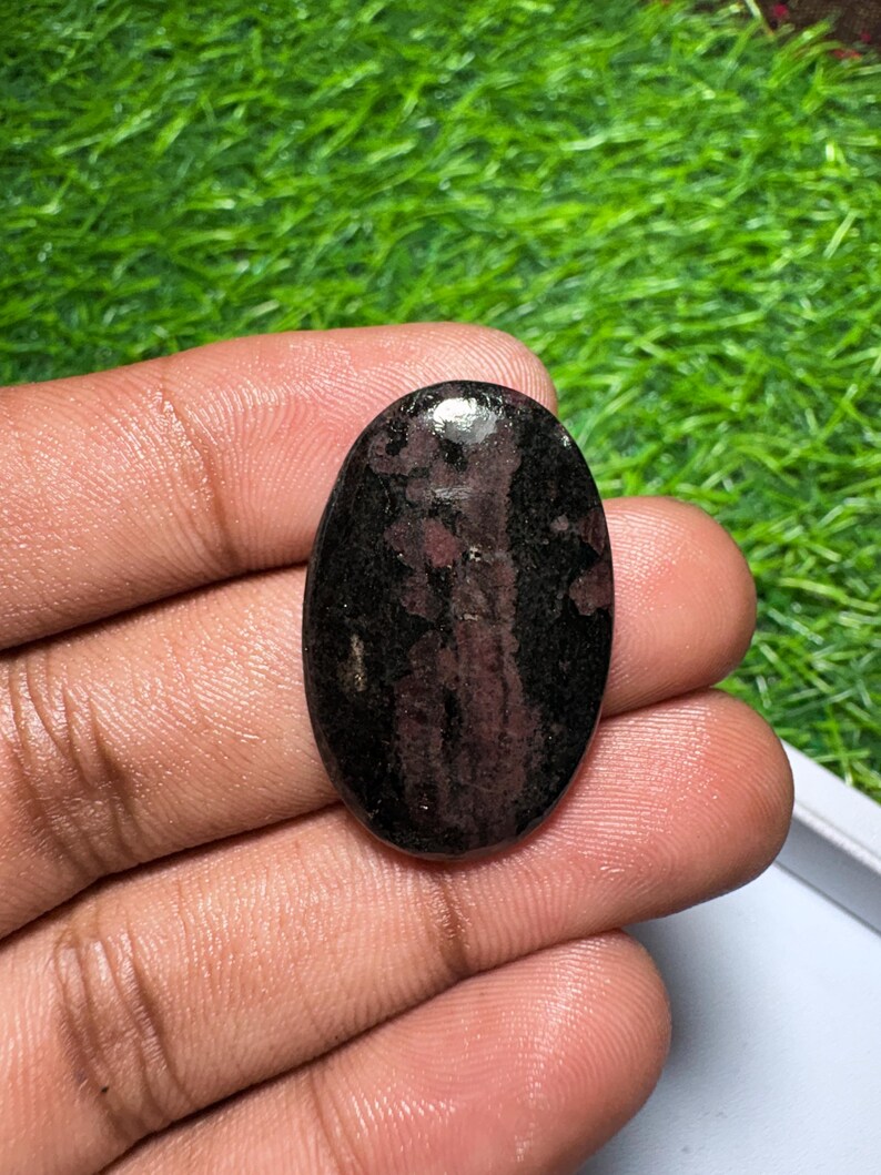 Ruby Fall Cabochon Natural Ruby Fall Cabochon Loose Gemstone For Making Jewellery [ 26 Cts. 31x20mm] E-90 image 3