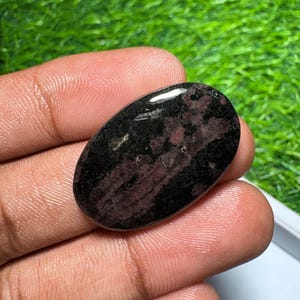 Ruby Fall Cabochon Natural Ruby Fall Cabochon Loose Gemstone For Making Jewellery  [ 26 Cts. 31x20mm] E-90