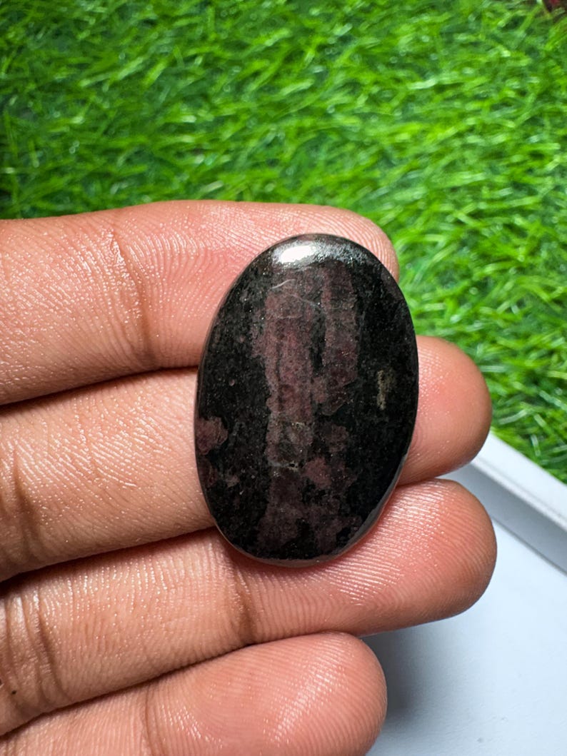 Ruby Fall Cabochon Natural Ruby Fall Cabochon Loose Gemstone For Making Jewellery [ 26 Cts. 31x20mm] E-90 image 4