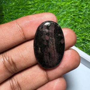 Ruby Fall Cabochon Natural Ruby Fall Cabochon Loose Gemstone For Making Jewellery [ 26 Cts. 31x20mm] E-90 image 2