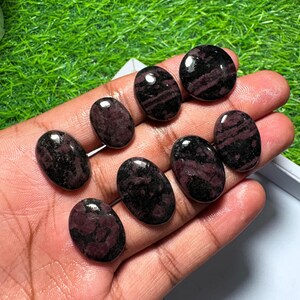 8 Stück Rubin-Fall-Cabochon, natürlicher Rubin-Fall-Cabochon, loser Edelstein zur Schmuckherstellung [109 ct.] E-90