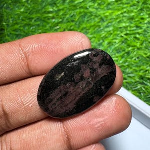 Ruby Fall Cabochon Natural Ruby Fall Cabochon Loose Gemstone For Making Jewellery [ 26 Cts. 31x20mm] E-90 image 5