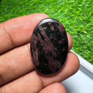 Ruby Fall Cabochon Natural Ruby Fall Cabochon Loose Gemstone For Making Jewellery  [ 25 Cts. 32x21 mm] E-90