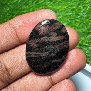 Ruby Fall Cabochon Natural Ruby Fall Cabochon Loose Gemstone For Making Jewellery  [ 30 Cts. 32x23mm] E-90