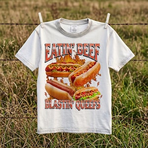 Eatin Beef Blastin Queef Funny Hotdog Meme Tee Design, Unhinged Png, Cursed Png, Oddly Specific T shirt, Gen Z Gift, Wiener Digital Download