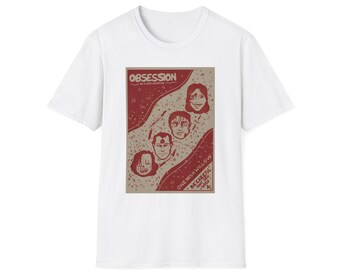 Obsession faces graphic T-Shirt | vintage horror poster style
