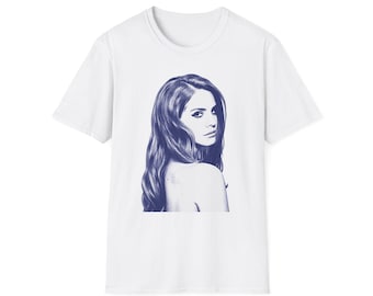 Lana del Rey Retro Portrait Tee | Woman Face Illustration T-Shirt