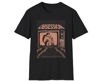 Obsession TV Screen T-Shirt | Retro Vintage Romance Graphic