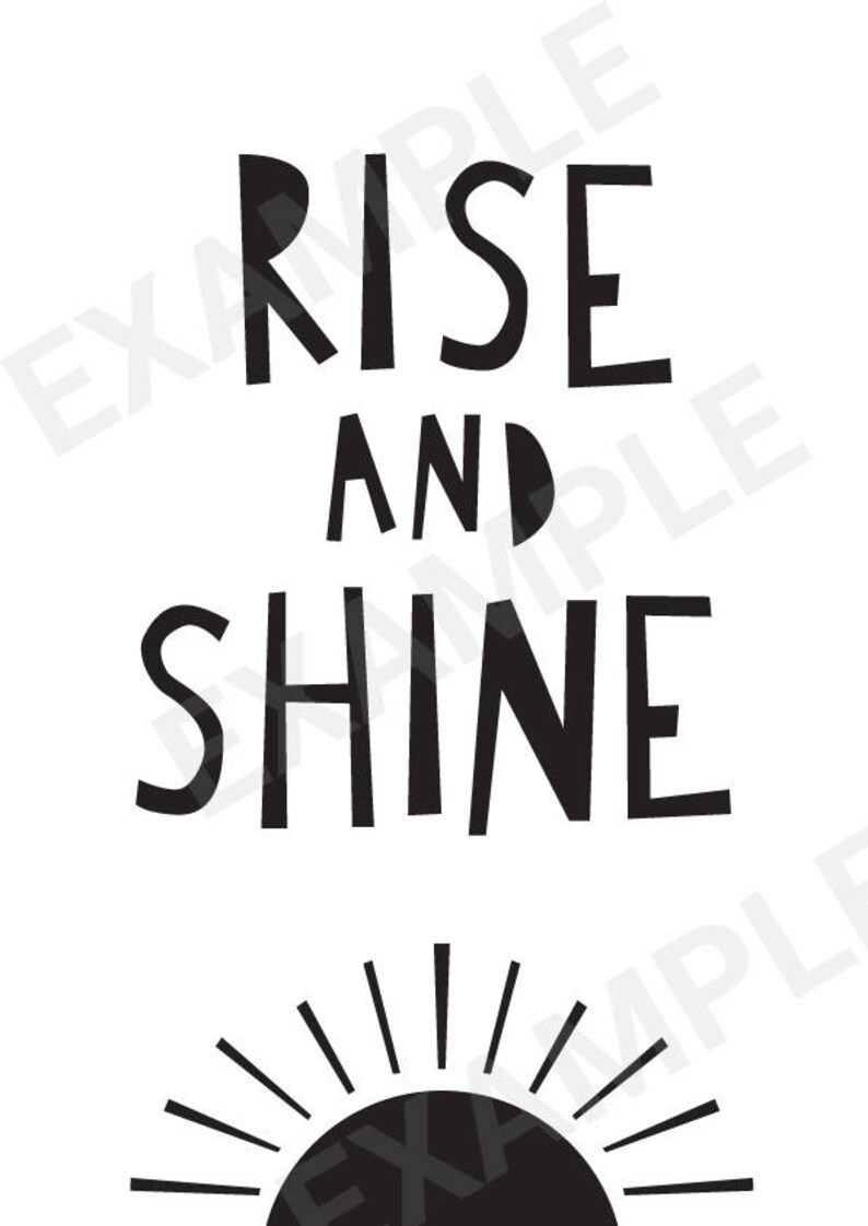 Rise and Shine. Printable Baby Nursery Home Wall Print Poster Etsy