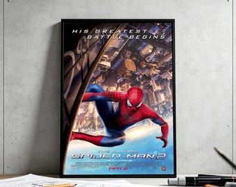Locandina del film The Amazing Spider-Man 2 / Locandina di un film popolare / Locandina su tela / Decorazione murale a tema cinematografico / Idea regalo per i fan / Decorazione per la stanza